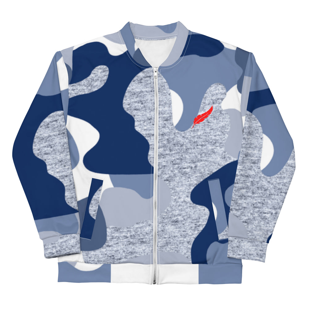 Blue Camp Zip Up Sweater